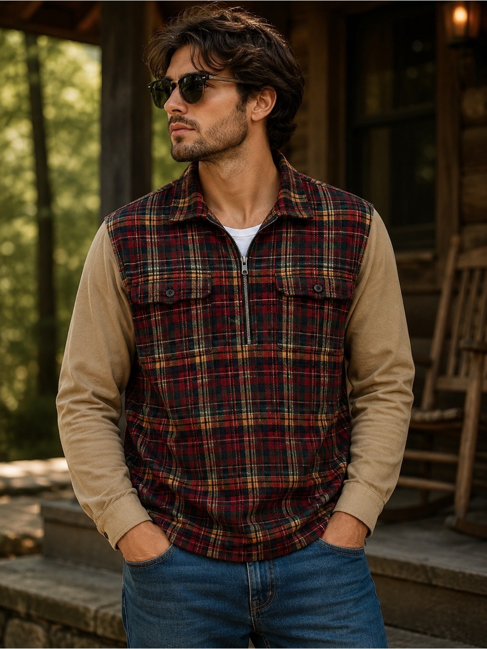 Polo by Ralph Lauren Plaid Quarter-Zip Pullover | Men’s XL | 100% Cotton